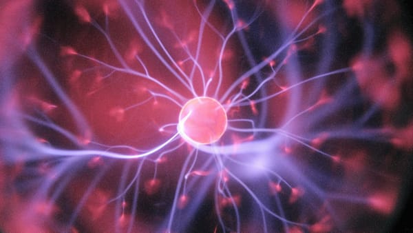 Close-up of plasma globe evoking neural pathways—symbolizing strategic memory and thought connections.